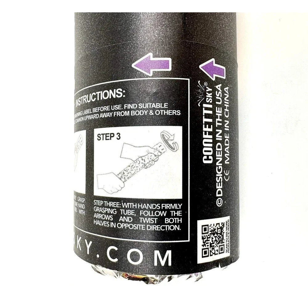 Confetti Sky Premium 2 Multicolored Paper Confetti Cannons - Party Celebrations